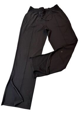 Lululemon Women's Softstreme Pintuck Wide Leg Black Drawstring Pants, 10